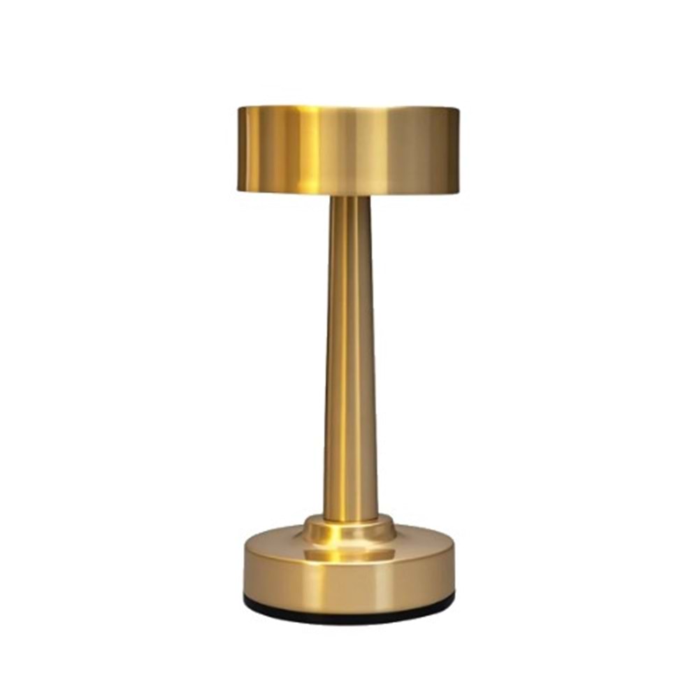 ZMR 2W 30-50 Lm ZMR-675 Gold Renk Dokunmatik Şarjlı Masa Lambası 313089
