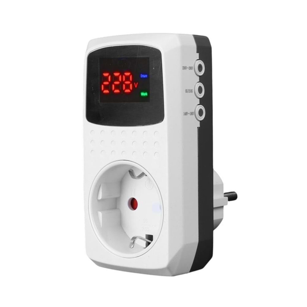 END 8067 SVP06A-GR 16A 3520W Dijital Akım Korumalı Priz 323203