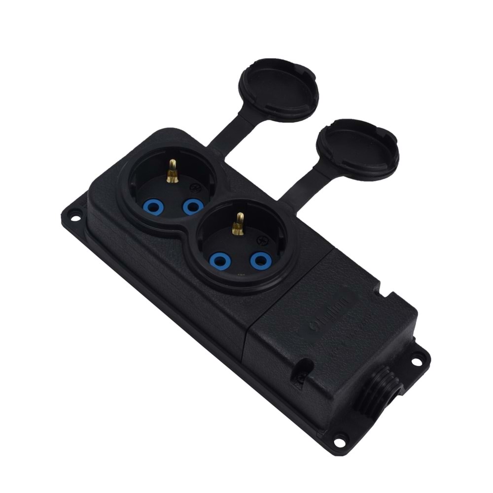 Horoz Kauçuk 2'li Topraklı Grup Priz 325101