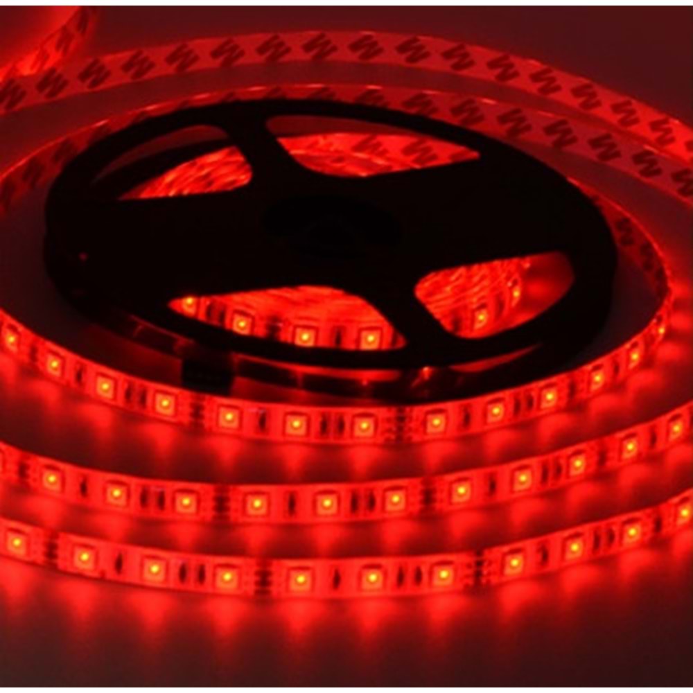 KIRMIZI RENK 5 METRE Led Şerit İç Mekan 3 Çipli Kırmızı 40X40 331005