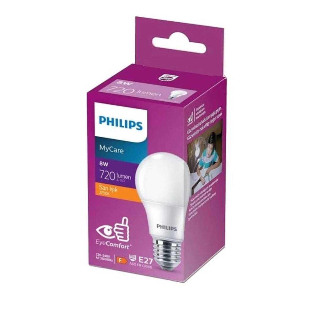 Philips MyCare/Essential GÜNIŞIĞI 8W LED Ampul E27 2700K 806 Lümen 333171