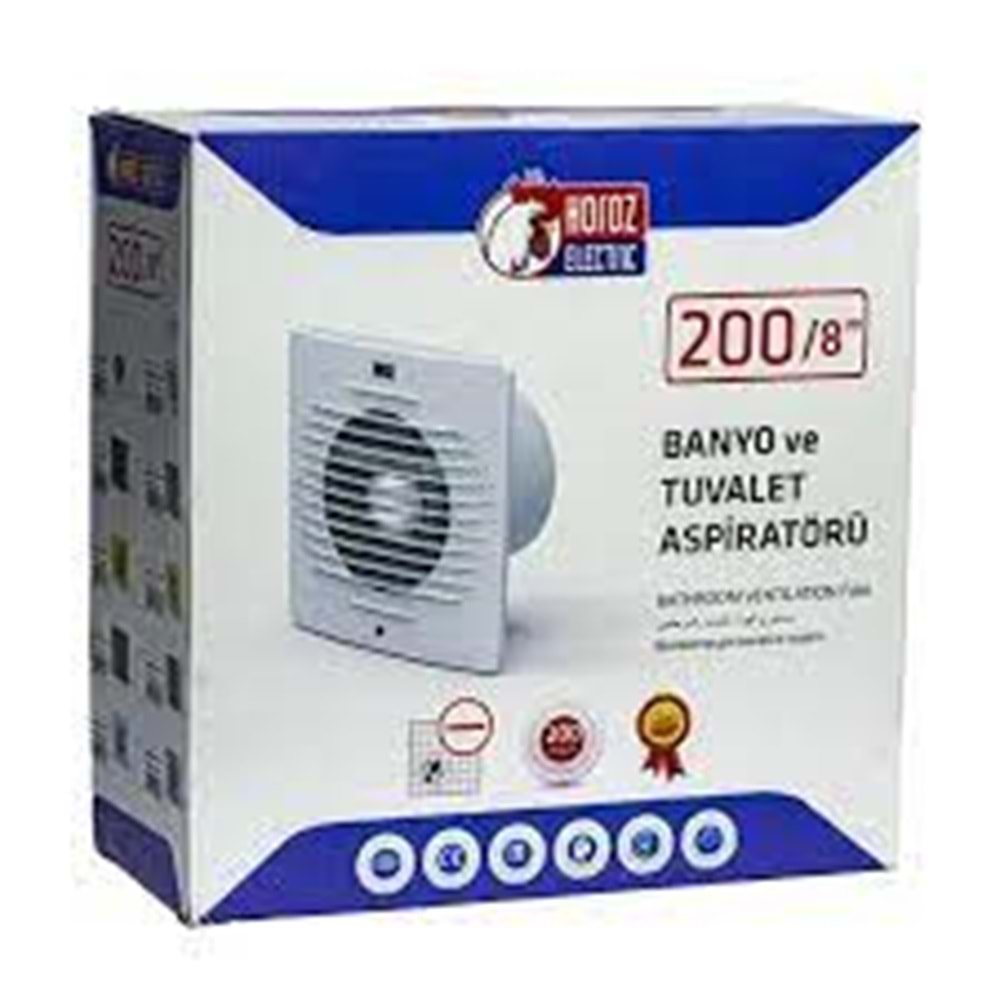 Horoz Banyo ve Tuvalet Aspiratörü 200mm 344038