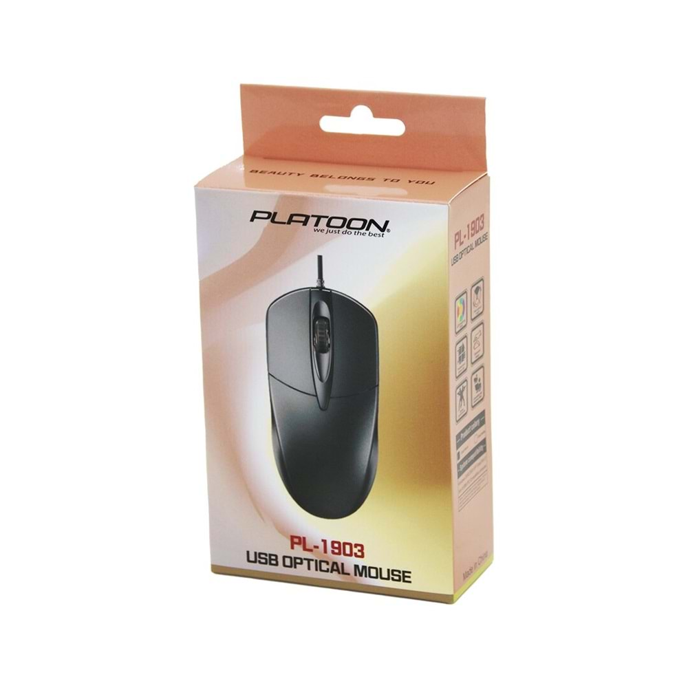 Platoon Pl-1903 ( Usb Kablolu ) Optıcal Mouse ( Kutulu Ambalaj ) 411036