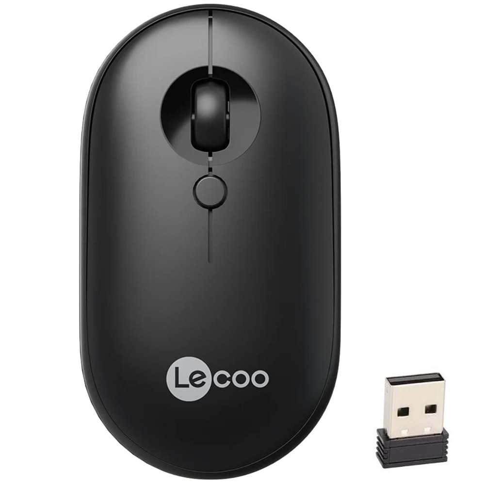 Lenovo Lecoo WS212 1600 DPI 4 Tuşlu Kablosuz Siyah Optik Mouse 411047