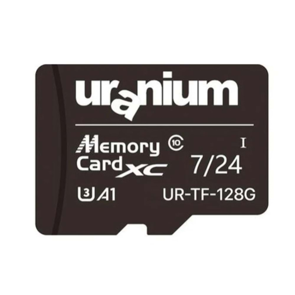 Uranium 128 GB UR-TF-128G Micro SD Card 7/24 Surveillance 90/50 MBS Hafıza Kartı 423023