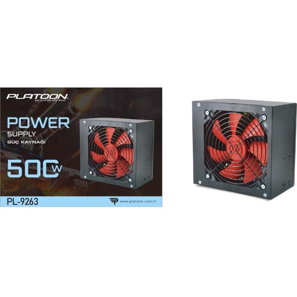 Platoon PL-9261 500W 12CM Kutulu Power Supply