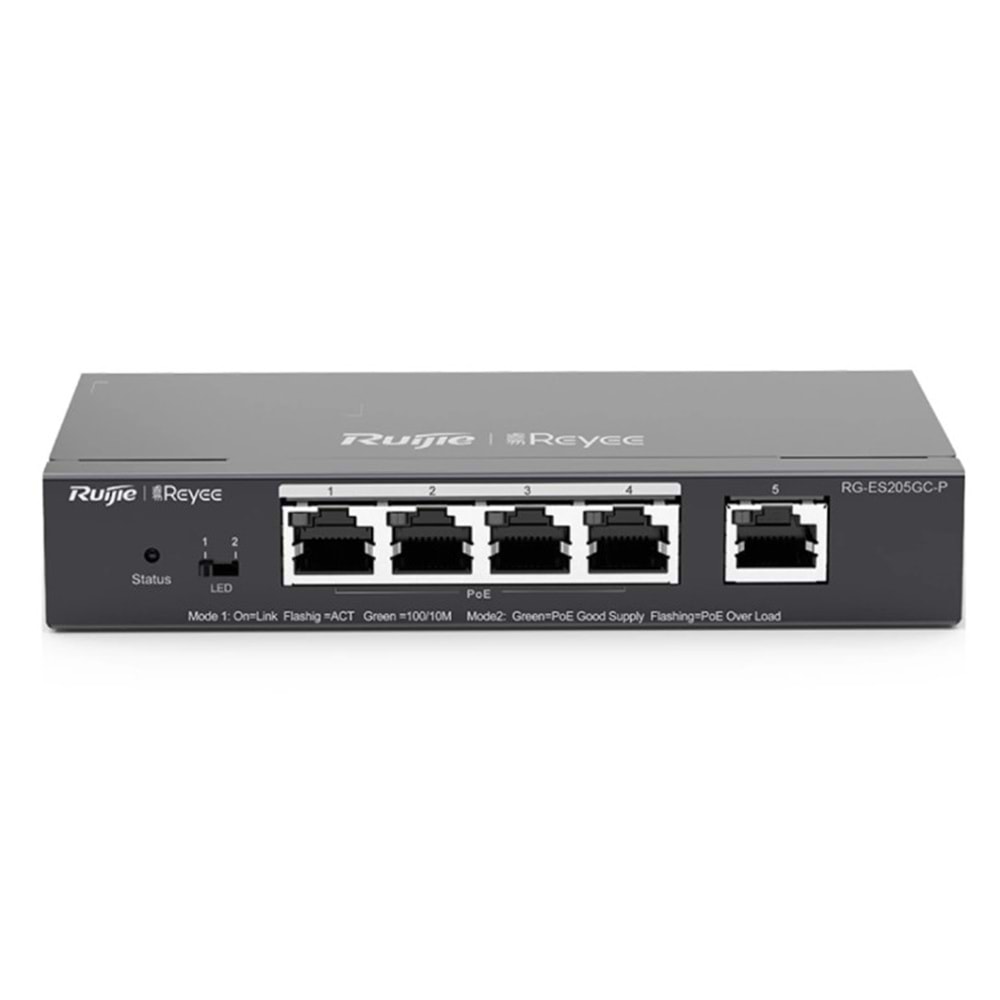 Ruijie Reyee RG-ES205GC-P 5 Bağlantı Noktalı Yönetilebilir PoE+ Anahtar 442110