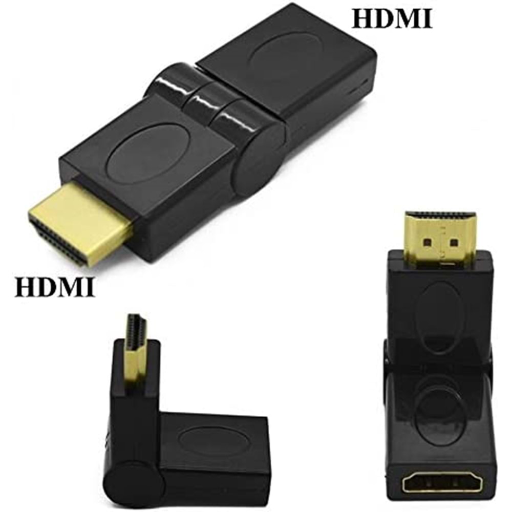 HDMI Erkek to HDMI Dişi 90 Derece hareketli Adaptör 634021