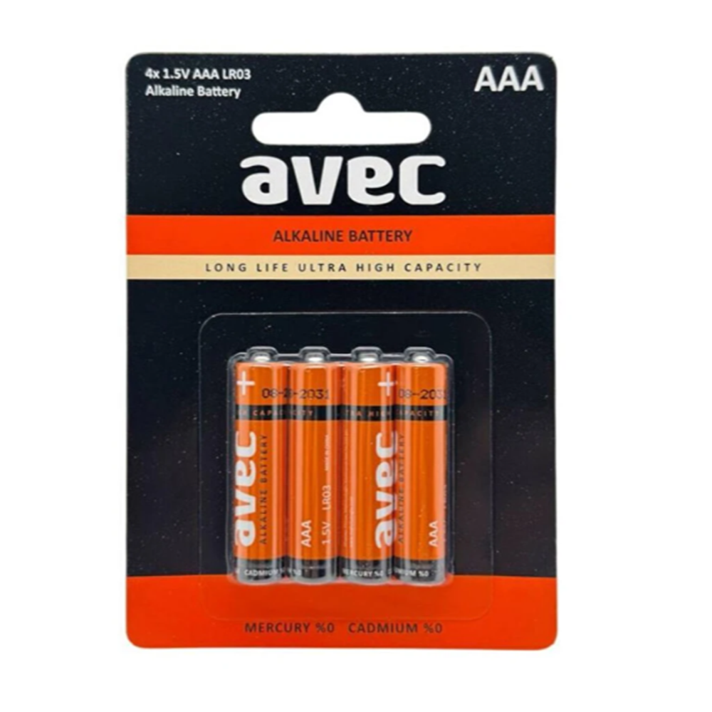 AVEC 4LÜ ALKALİN İNCE PİL AAA 661201