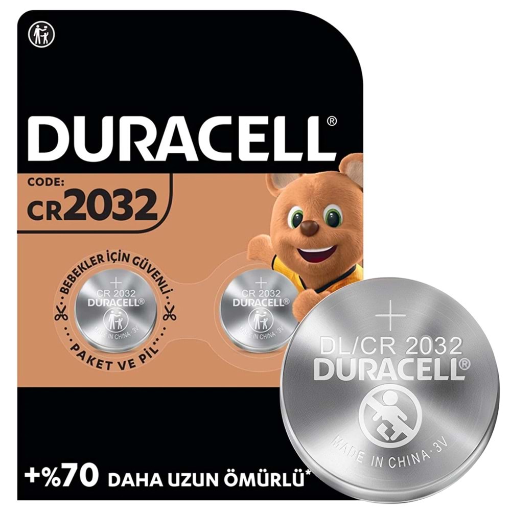 Duracell CR2032 Lityum Düğme Pil (2li Paket) 661237