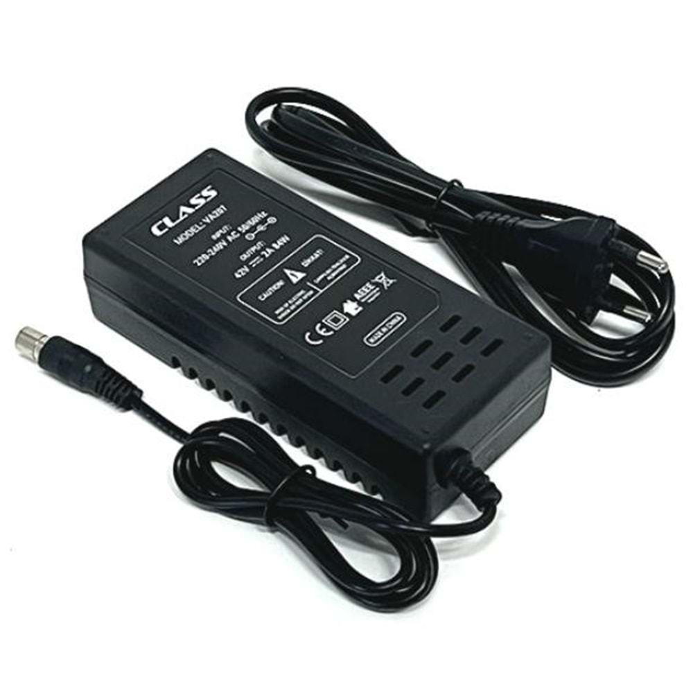 42 VOLT 2 AMPER VA 207 CLASS 42V - 2A Plastik Kasa Xiaomi Scooter Adaptörü