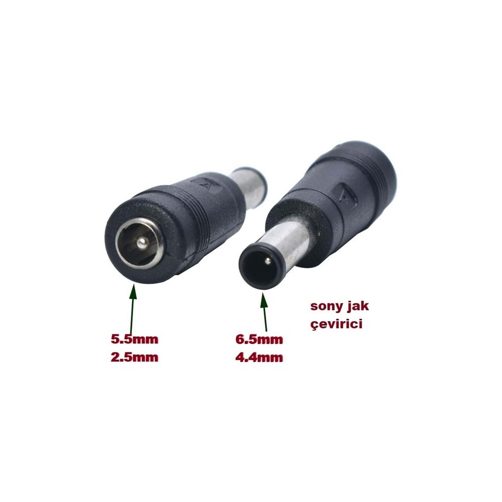 1 ADET DC Güç Dönüştürücü 5.5mm x 2.5mm Dişi Pin Erkek 6.5x4.4mm (SONY UCU ) F6440 662350