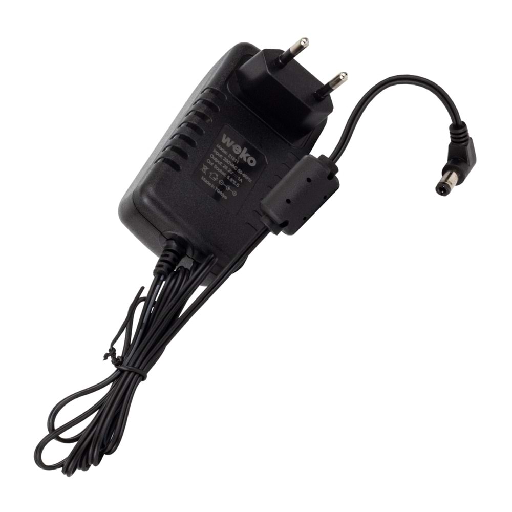25.2 Volt - 1 Amper 5.5*2.5 Uçlu Priz Tipi Adaptör Mm L Uçlu Şarjlı Matkap Adaptörü 664017