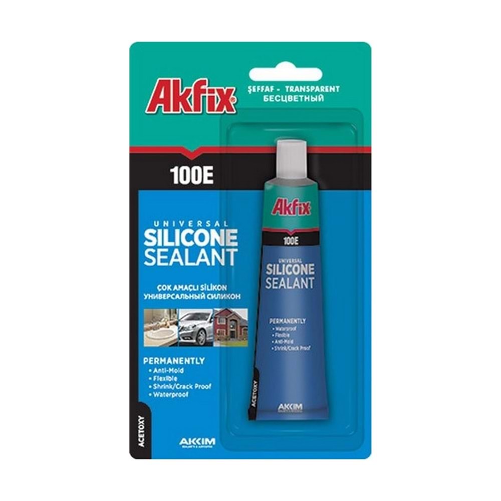 Akfix Genel Amaçlı Silikon Şeffaf 100E 970133