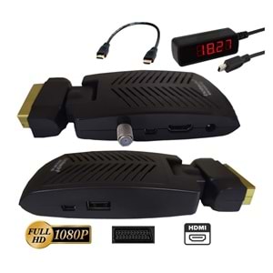 Botech Mini Scart Hdmi Full HD USB Uydu Tüplü Tv Ve Led Tv Uyumlu 111019
