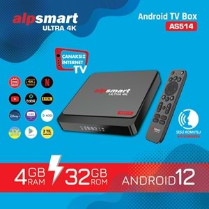 Alpsmart AS514 Android 4 GB Ram 32 GB Hafıza Sesli Komutlu (AIR) Akılı Kumanda 114047