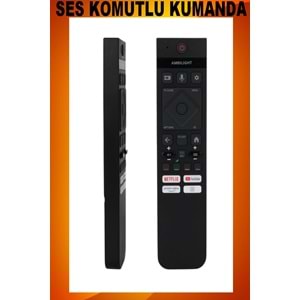 UZAKTAN KUMANDA - UYUMLU MODELLER SES KOMUTLU MİKROFONLU Maza-Mapp 1370 Phılıps AMBILIGHT Android Akıllı Kumanda Ses Komutlu Tv Kumandası 125279