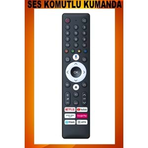 UZAKTAN KUMANDA - UYUMLU MODELLER SES KOMUTLU MİKROFONLU Maza-Mapp Maza-Mapp 1376BT Arçelik-Beko Ses Komutlu Android Tv Kumandası 125280
