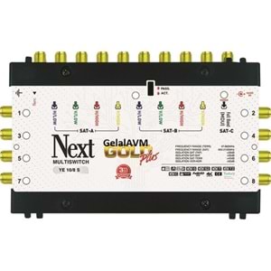 Next YE-10/8 Hybrid Sonlu ve Kaskatlı Bir Arada Gold Plus Multiswitch Uydu Santrali 130035