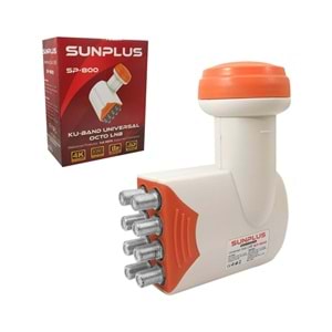Sunplus SP-800 SEKİZLİ LNB (Octo) 8Lİ LNB 0.1db 3D 4K UYUMLU