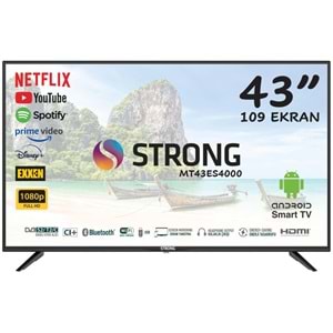 STRONG ML43EW4000 43’’ 109cm Ekran Full HD ANDROİD + Uydu Alıcılı Whale OS LED TV ( LİSANSLI ÜRÜN )
