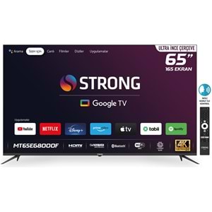STRONG 65’’ 165cm Ekran İNCE ÇERÇEVE ANDROİD + UYDU alıcılı 4K Ultra HD GOOGLETV LED TV ( LİSANSLI ÜRÜN )