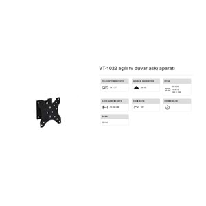 Vontech MİNNAK YENİ 19-27 HAREKETLİ LCD-LED TV ASKI APARATI 222004