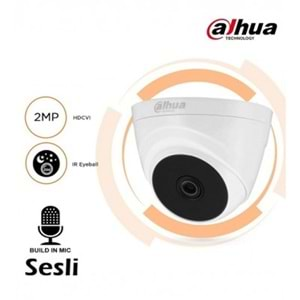 Dahua HAC-T1A21-P-A SESLİ MİKROFONLU 2Mp 3.6mm DOME Kamera 231098