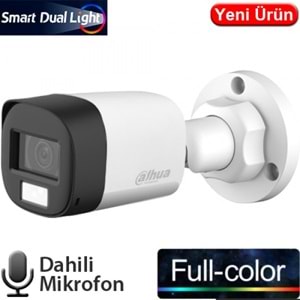 Dahua HAC-B1A21P-U-IL-A Gece Renkli Sesli 2MP 1080P Smart Dual Led Full Color Mikrofonlu AHDCVI AHD Kamera