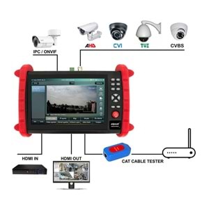 Alpsat AS33-IPCX 7 Ekranlı Ipc-Onvıf-Ahd-Cvı-Tvı-Hdmı-Analog Girişli Cctv Kamera Test Cihazı 233064