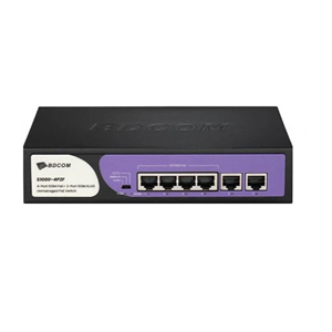 BDCOM S1000-4P2F 4 PORT POE + 2 PORT UPLİNK SWİTCH 60W 100/100