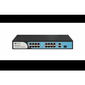 BDCOM S1200-16P2G1S Yönetilemez PoE Switch 16-Port 100M PoE+ 2-Port Gigabit RJ45 + 1-Port Gigabit SFP