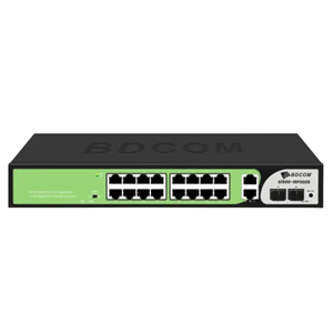 BDCOM S1500-16P2G2S PoE Switch 16-Port Gigabit PoE+ 2-PortGigabit uplink,2 port SFP