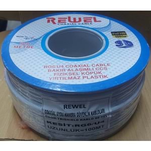 REWEL 100 METRE 96 TEL ÇİFT FOLYOLU ULTRA KALİTELİ ANTEN KABLOSU