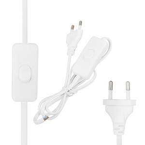 Powermaster PM-5784 Beyaz 220 Volt Anahtarlı Güç Kablosu 243011