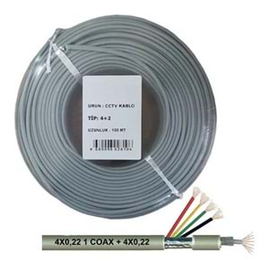 Rewel 4+1 4x0.22 Folyolu Cctv Kamera Kablosu 100 Metre 248019