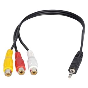 Elektromer 3.5 Mm 4 Boğum Aux- 3Rca 30 Cm Dişi Kablo 248028