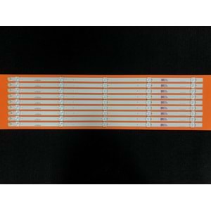 Arçelik Beko Grundig Tv LED BAR 9 lu takım 9x59cm uyumlu tv kodları A55L 8740 5B , 55GUB8852 , 55GUW8867 , 55VLX7810BP 26V0 E74739 94V-0, 55 VLX 7730 SP, A55L 8752 5S, B55L 8752 5S, Rio 55 CLX 7745 AP, A55L 8740 5B, B55L 8740, A55L 8840 284132-C17