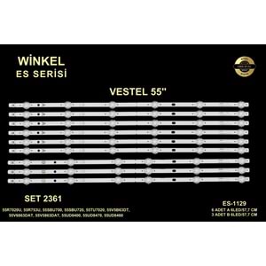 Vestel Seg Regal Tv LED BAR 55 inç 9lu takım A6-5m 57,7 cm B3-5m 57,7 cm uyumlu tv kodları VES550QNYL-2D-N01 SVV550AQ9_REV02_B_170216 284250-E9