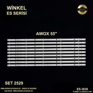 Awox Tv LED BAR 55 inç 10 lu Takım 9 X 53,5 CM 5 Mercek 284471-O6