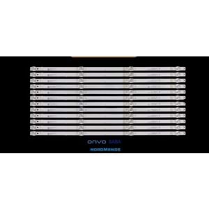 ONVO ile uyumlu 65 İNÇ 12 li LED BAR 12X57,4cm 4 LEDLİ TV LEDBAR 284743-R1
