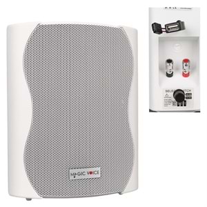 MagicVoice F-LHY4S 4'' (10 CM) Hat Trafolu Duvar Tipi Sütun Hoparlör (10W RMS / 150W Peak - MP3 USB Uyumlu) Beyaz TEKLİ 290051