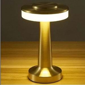 ZMR 2W 30-50 Lm ZMR-677 Gold Renk Dokunmatik Şarjlı Masa Lambası 313088