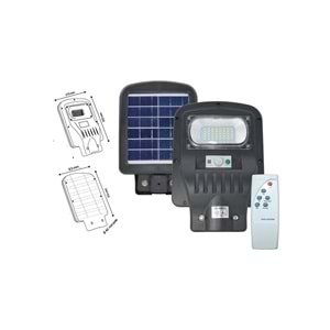 Horoz Grand-50 6400k Beyaz Işık Solar Sokak Lambası Kumandalı 314021