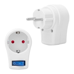 Powermaster 16816 Beyaz Tekli Akım Korumalı Anahtarlı Priz 323052