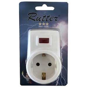Rutter Tekli Priz Akım Koruma 3500W Güç Çocuk Koruma Duvar Prizi 323092