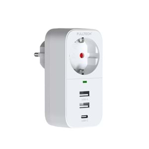 Fulltech FTR-17 Akıllı Priz 1xType-C 2xUsb 323093