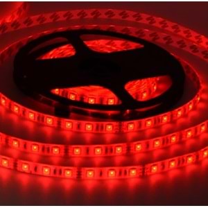 KIRMIZI RENK 5 METRE Led Şerit İç Mekan 3 Çipli Kırmızı 40X40 331005