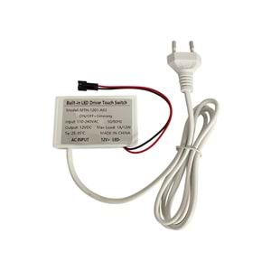 REWEL 220 Volt Girişli Dokunmatik (Touch) Ayna Arkası Sensör 12V 1A Banyo Aynası Sensörü Mobilya Sensörü 331130