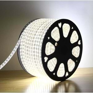 Metrede 120 ledli 1 METRE BEYAZ IŞIK 220 VOLT İÇ VE DIŞ MEKAN UYUMLU ŞERİT LED